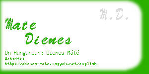 mate dienes business card