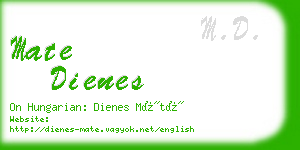 mate dienes business card